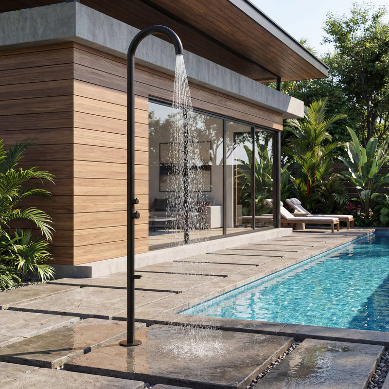 Teton Freestanding Outdoor Shower with Foot Wash