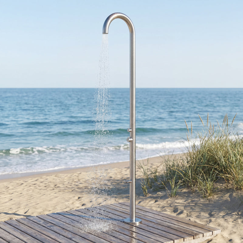 Teton Freestanding Outdoor Shower with Foot Wash