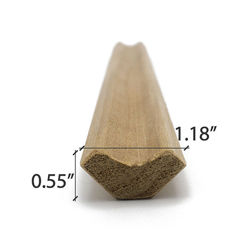 PROSAUNAS THERMO-ASPEN 1X2 INSIDE CORNER TRIM SI